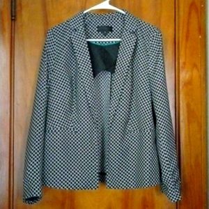Black and white blazer
